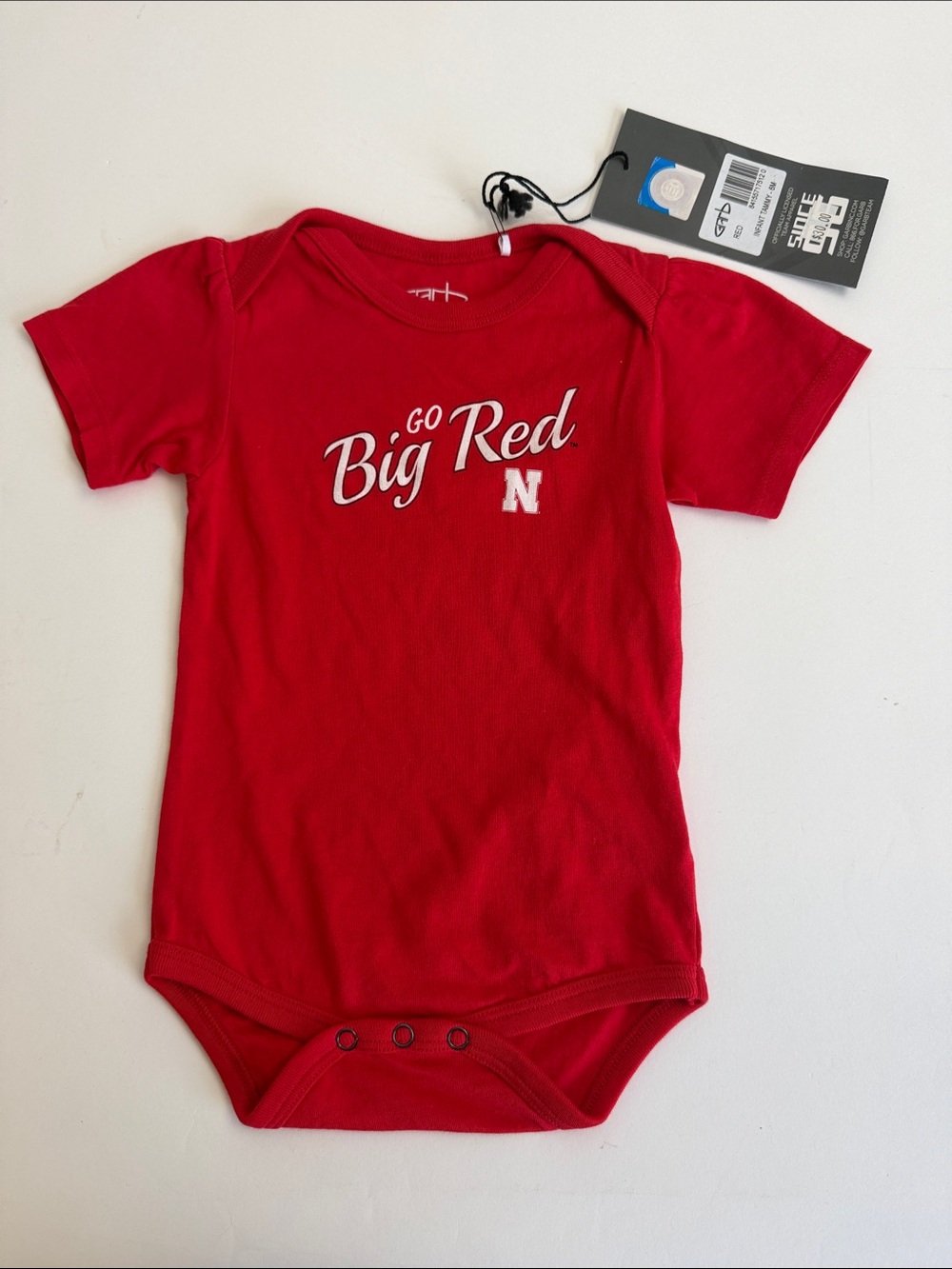 Nebraska Red 'Go Big Red' Infant One-Piece Bodysuit
